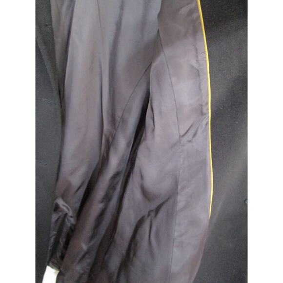 EUC! Katherine Kelly Black 100% Cashmere Button Up Long Coat Women Sz 14 - Picture 9 of 10